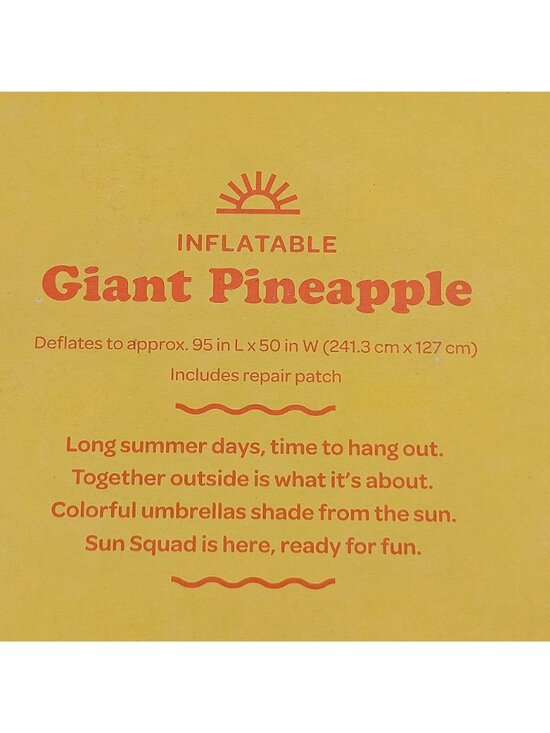 Sun Squad Pool Float Inflatable Giant Pineapple Pink Summer Swimming NIB - Picture 8 of 10